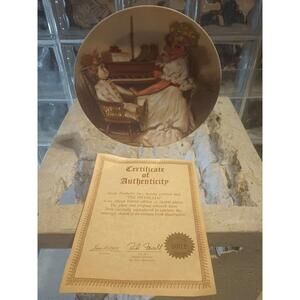 1981 Cora's Recital Collector Plate Richard Zolan COA Family Treasures SIGNED